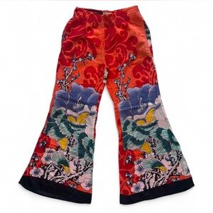 INSANE Y2K BOHO print flare pants